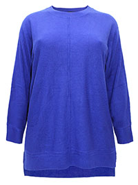 COBALT Front Seam Detail Knitted Jumper - Plus Size 14/16 to 34/36