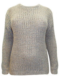 Plus TAUPE Round Neck Cable Knit Jumper - Plus Size 22/24 to 30/32 (EU 48/50 to 56/58) Plus TAUPE Round Neck Cable Knit Jumper - Plus Size 22/24 to 30/32 (EU 48/50 to 56/58)