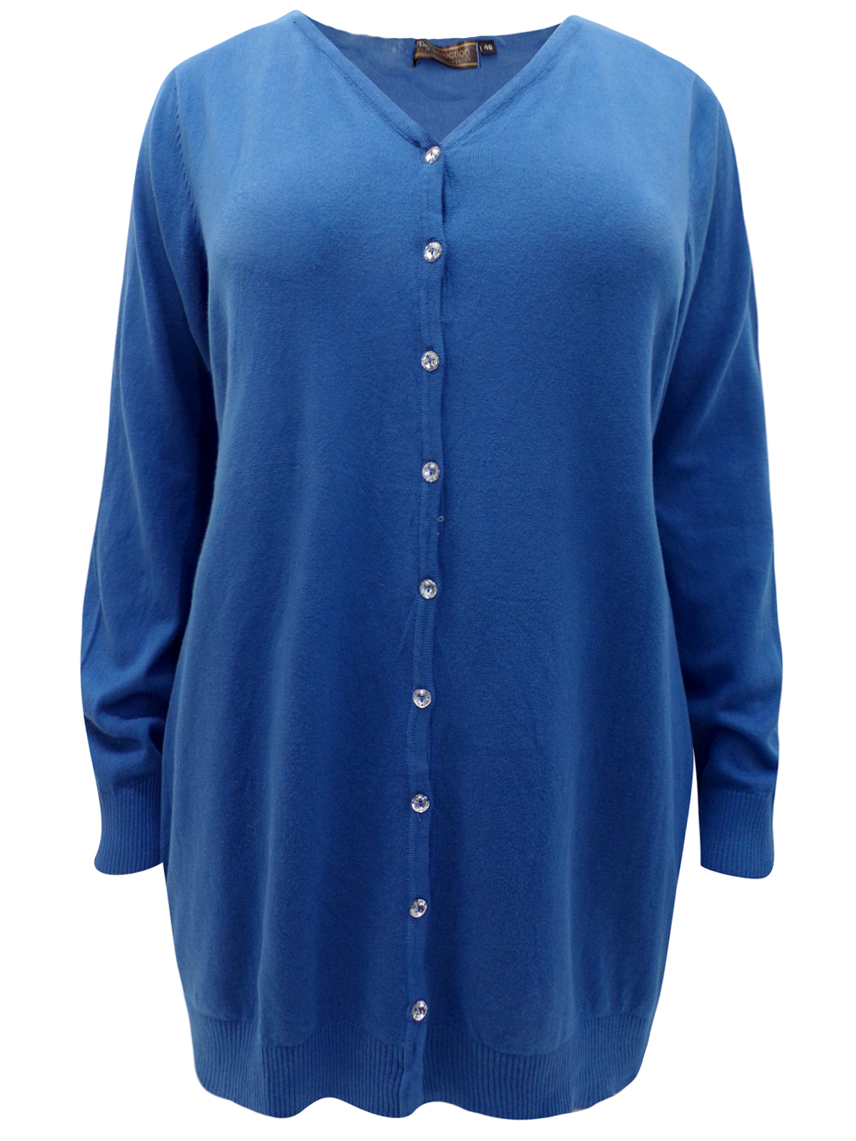BPC Selection - - BPC Selection BLUE Fine Knit Button Through Cardigan ...