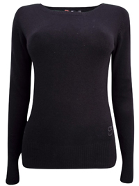 Sarah Chole BLACK Fine Knit Long Sleeve Jumper - Size 10/12 (S/M) Sarah Chole BLACK Fine Knit Long Sleeve Jumper - Size 10/12 (S/M)