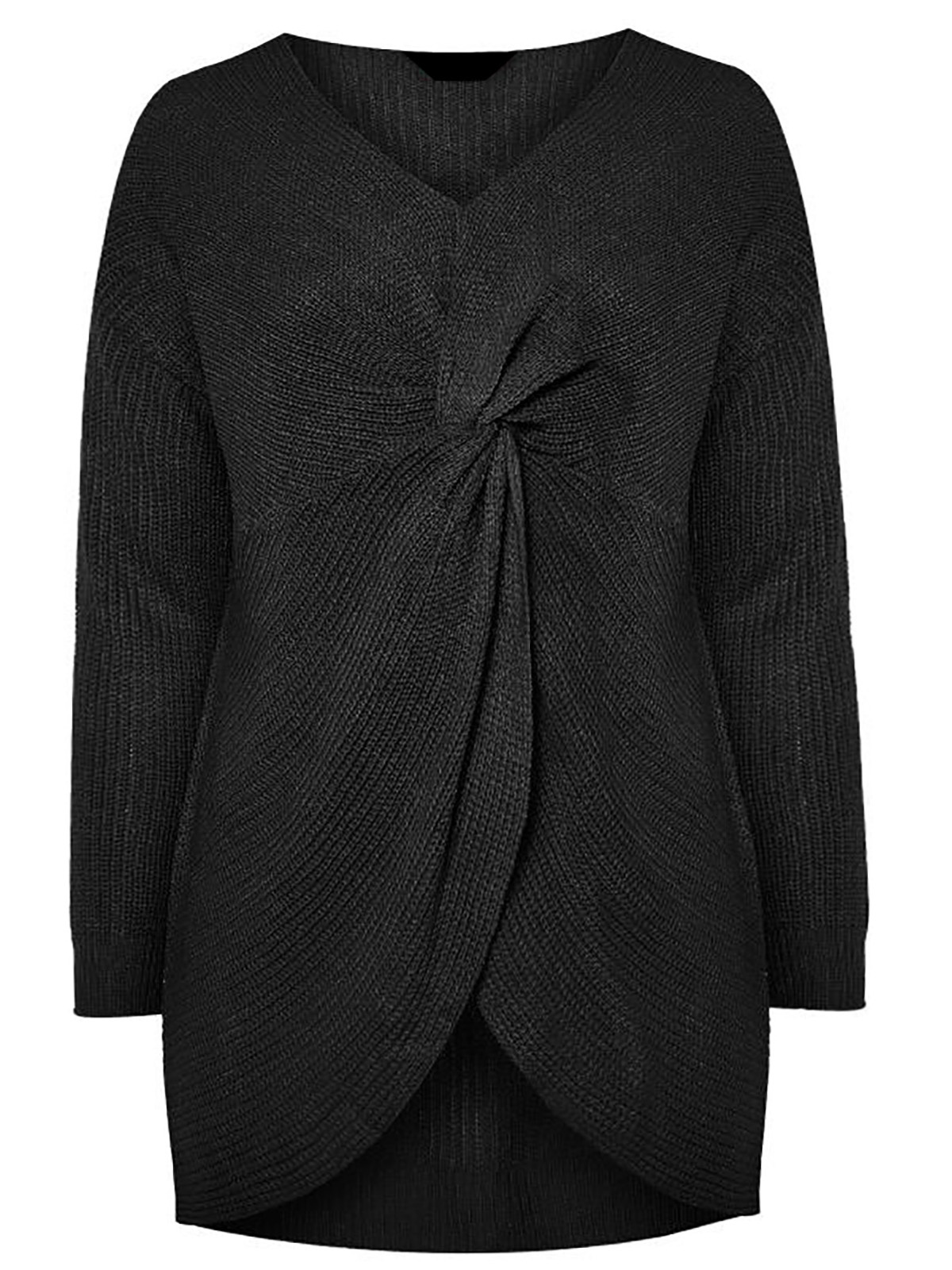 Black twist front jumper hotsell