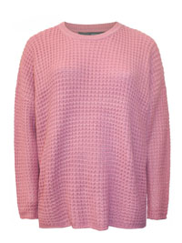 Curve PINK Plush Cable Knit Jumper - Plus Size 14/16 to 26/28