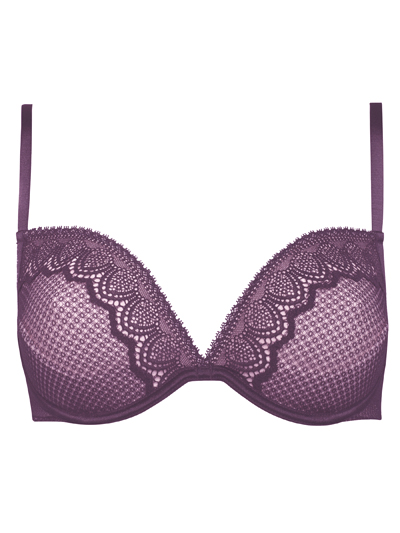 Wonderbra - - W0nderbra Purple Push Up Padded & Underwired Honeycomb 