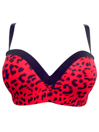 Petite Secrets RED Animal Print Push Up Bra - Size 32 to 42 (A-B-C-D) Petite Secrets RED Animal Print Push Up Bra - Size 32 to 42 (A-B-C-D)