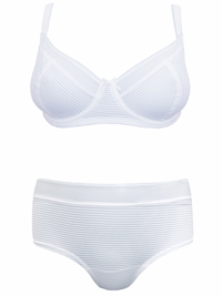 Trofe CHAMPAGNE Non-Padded Striped Bra & Knickers Set - Size 34 to 42 (B-C-D-E) Trofe CHAMPAGNE Non-Padded Striped Bra & Knickers Set - Size 34 to 42 (B-C-D-E)