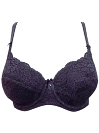 BLACK Scallop Lace Underwired Full Cup Bra - Size 32 to 38 (B-C-D) BLACK Scallop Lace Underwired Full Cup Bra - Size 32 to 38 (B-C-D)