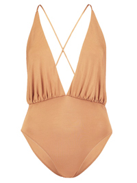 T0PSH0P CARAMEL Slinky X-Strap Bodysuit - Size 4 to 16 T0PSH0P CARAMEL Slinky X-Strap Bodysuit - Size 4 to 16