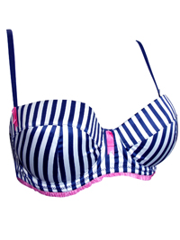 AnnSummers NAVY Nautical Stripe Balconette Bra - Size 36B AnnSummers NAVY Nautical Stripe Balconette Bra - Size 36B