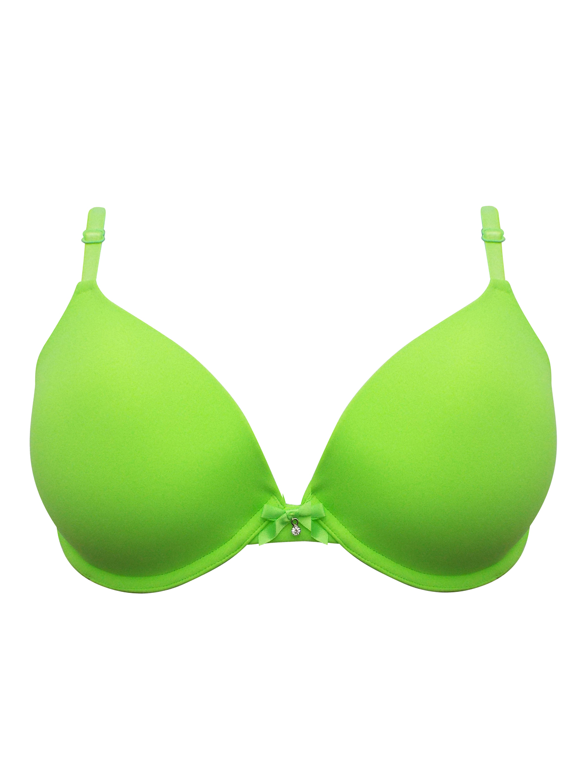 BRIGHT-GREEN Padded Underwired Full Cup T-Shirt Bra - Size 40 (B-C-D)