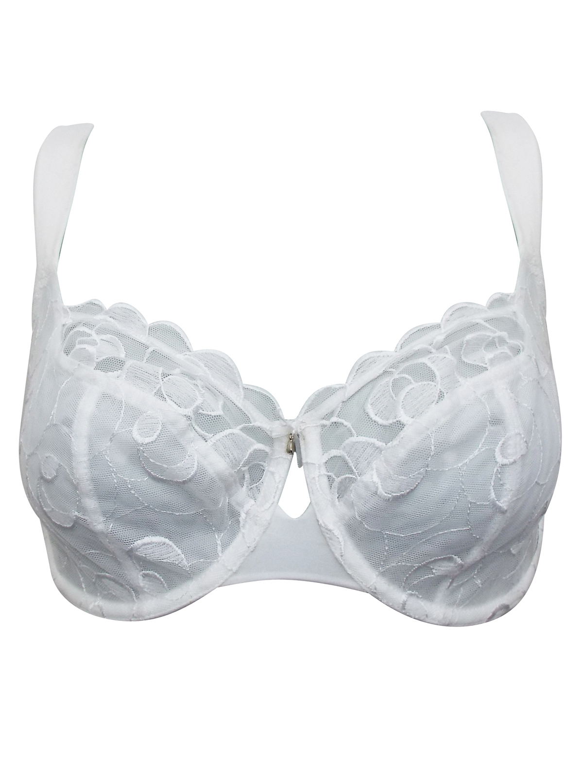 Marks and Spencer - - M&5 WHITE Embroidered Lace Underwired Bra - Size ...