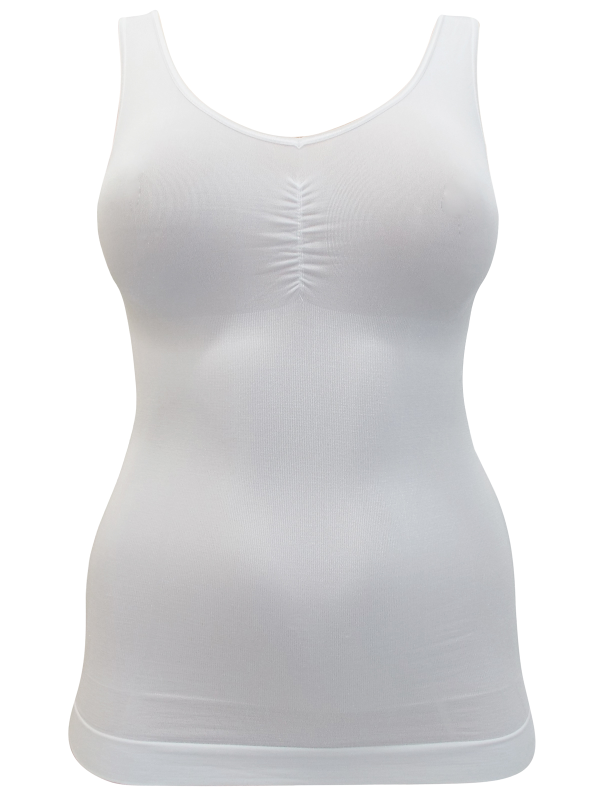 MS Mode - - MS Mode WHITE Body Shaping Vest Top - Size 14/16 to 26/28 (Medium to XXLarge)