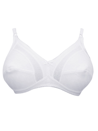 Naturana WHITE Victoria Soft Cup Non-Wired Full Cup Bra - Size 34 (C cup) Naturana WHITE Victoria Soft Cup Non-Wired Full Cup Bra - Size 34 (C cup)