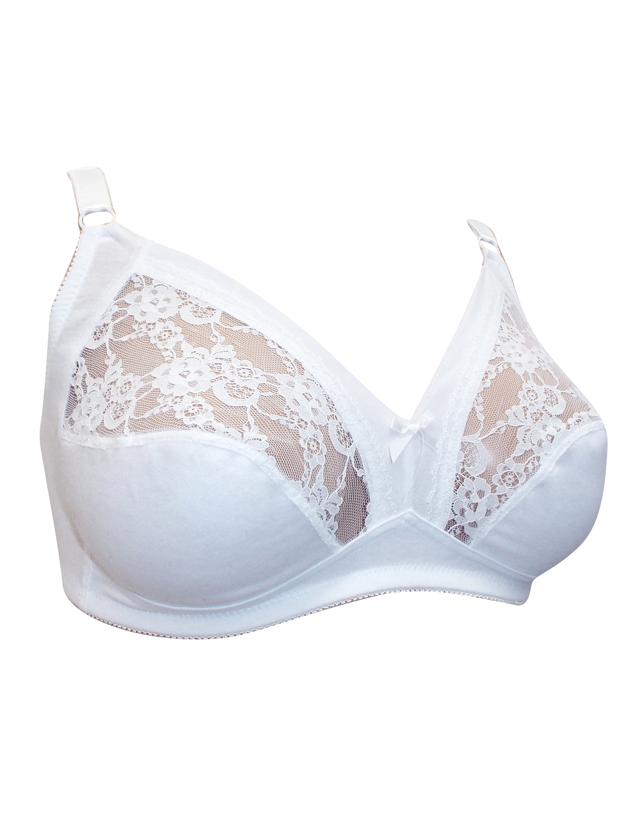 Naturana - - Naturana WHITE Floral Lace Full Cup Bra - Size 34 to 46 (B ...