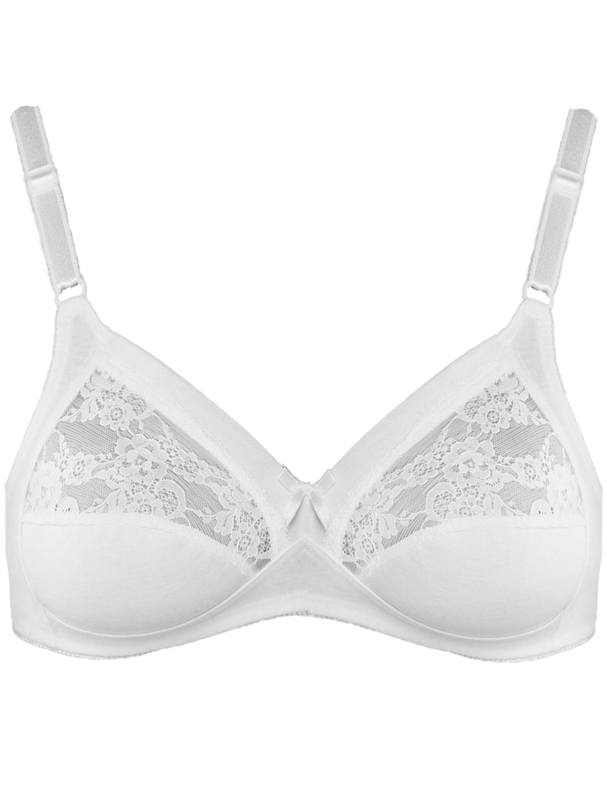 Naturana - - Naturana WHITE Floral Lace Full Cup Bra - Size 34 to 46 (B ...