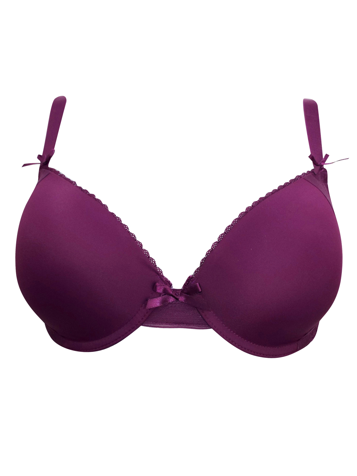 Cybele - - Cybele PURPLE Scallop Trim Wired & Padded Bra - Size 34 to ...