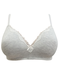 F&F GREY Lace Trim Full Cup Padded Bra - Size 32 to 38 (B-C) F&F GREY Lace Trim Full Cup Padded Bra - Size 32 to 38 (B-C)
