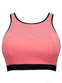 F&F ORANGE Contrast Trim Non-Wired Sports Bra - Size Small to XLarge F&F ORANGE Contrast Trim Non-Wired Sports Bra - Size Small to XLarge