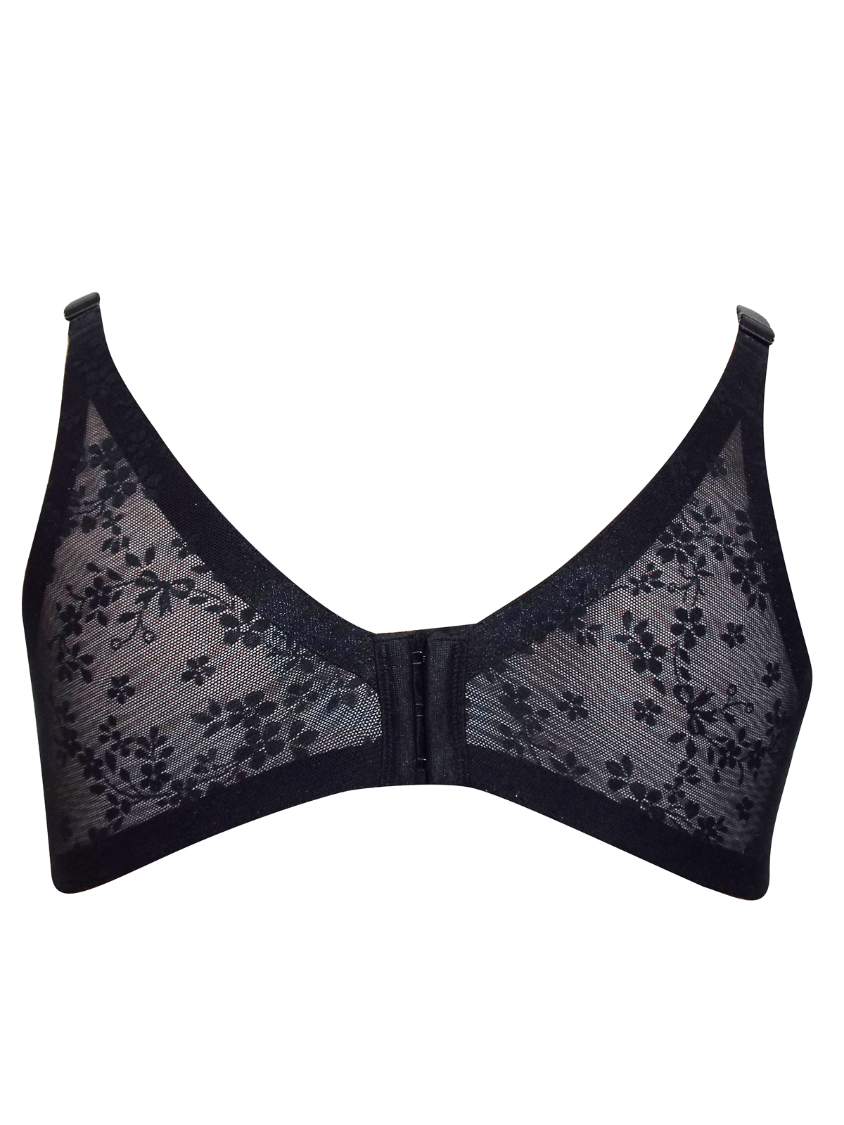 George - - G3orge BLACK Mesh Overlay Total Support Wired Full Cup Bra ...