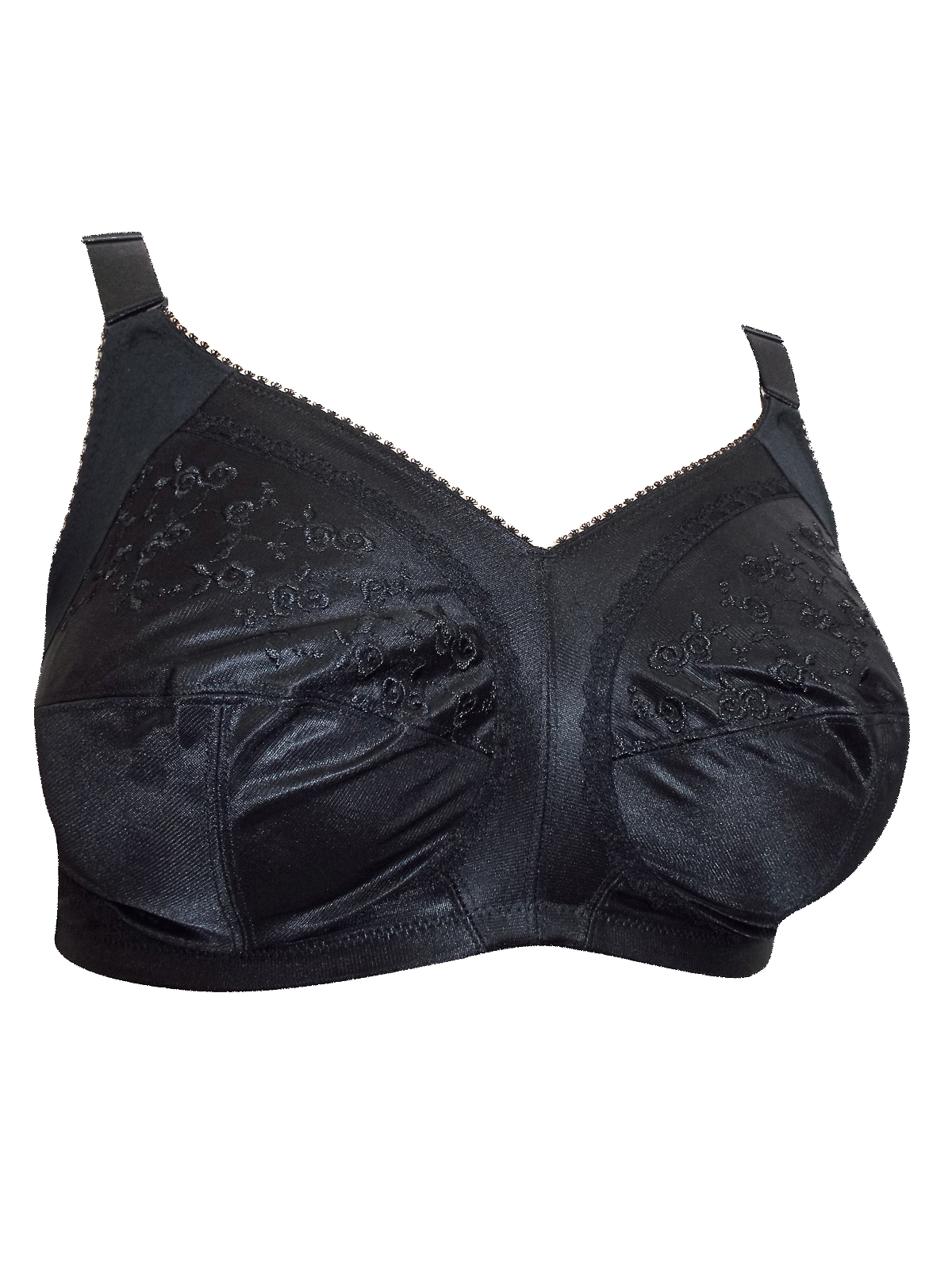 F&F - - F&F BLACK Embroidered Total Support Full Cup Bra - Size 36 to ...