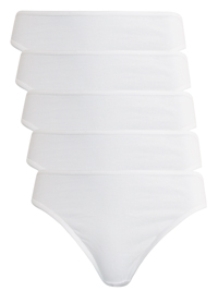 G3orge WHITE 5-Pack Silky Soft High Leg Knickers - Size 10 to 20 G3orge WHITE 5-Pack Silky Soft High Leg Knickers - Size 10 to 20