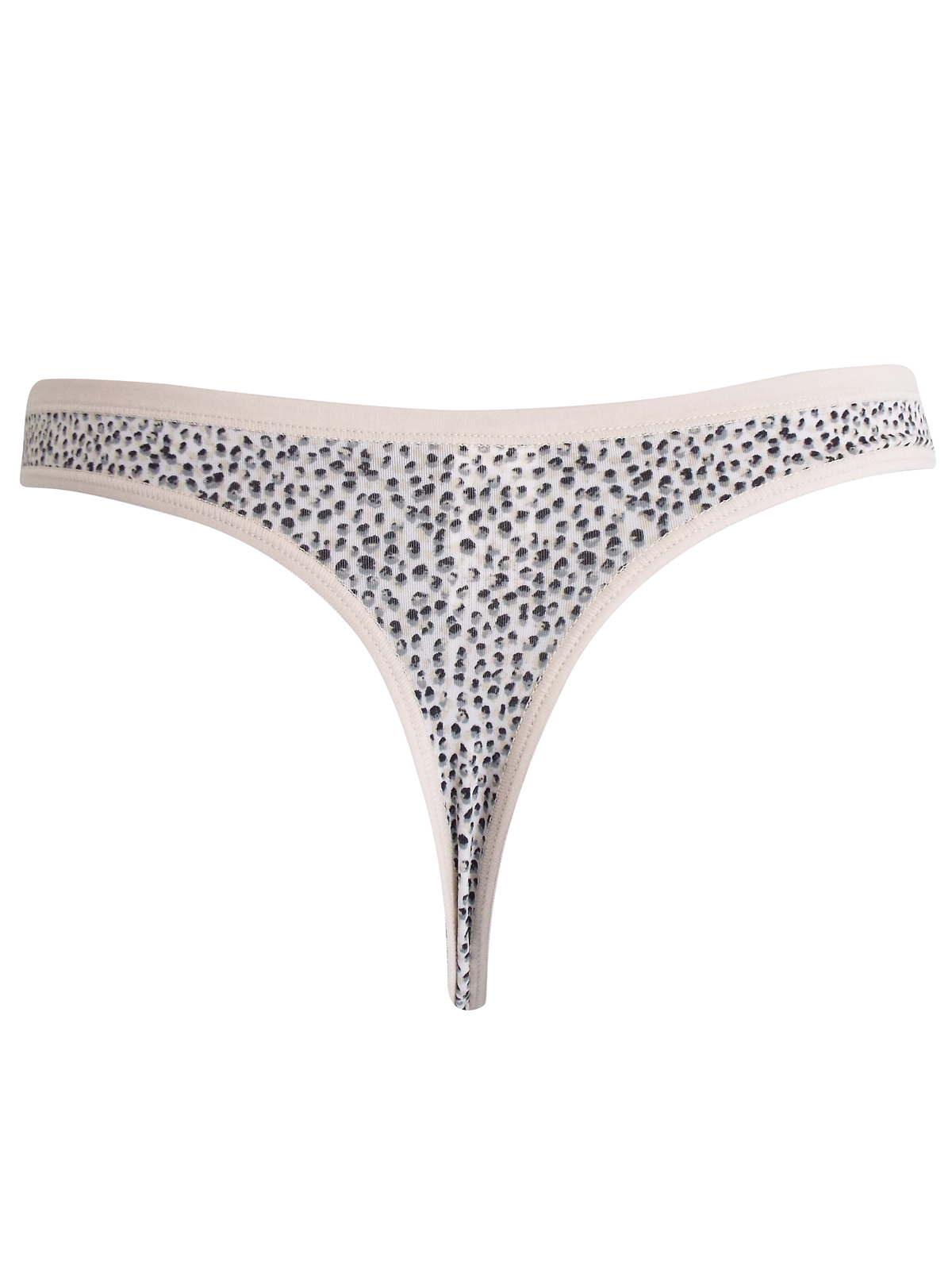 F&F - - F&F IVORY 5-Pack Animal Print Low Rise Thongs - Size 8 to 18