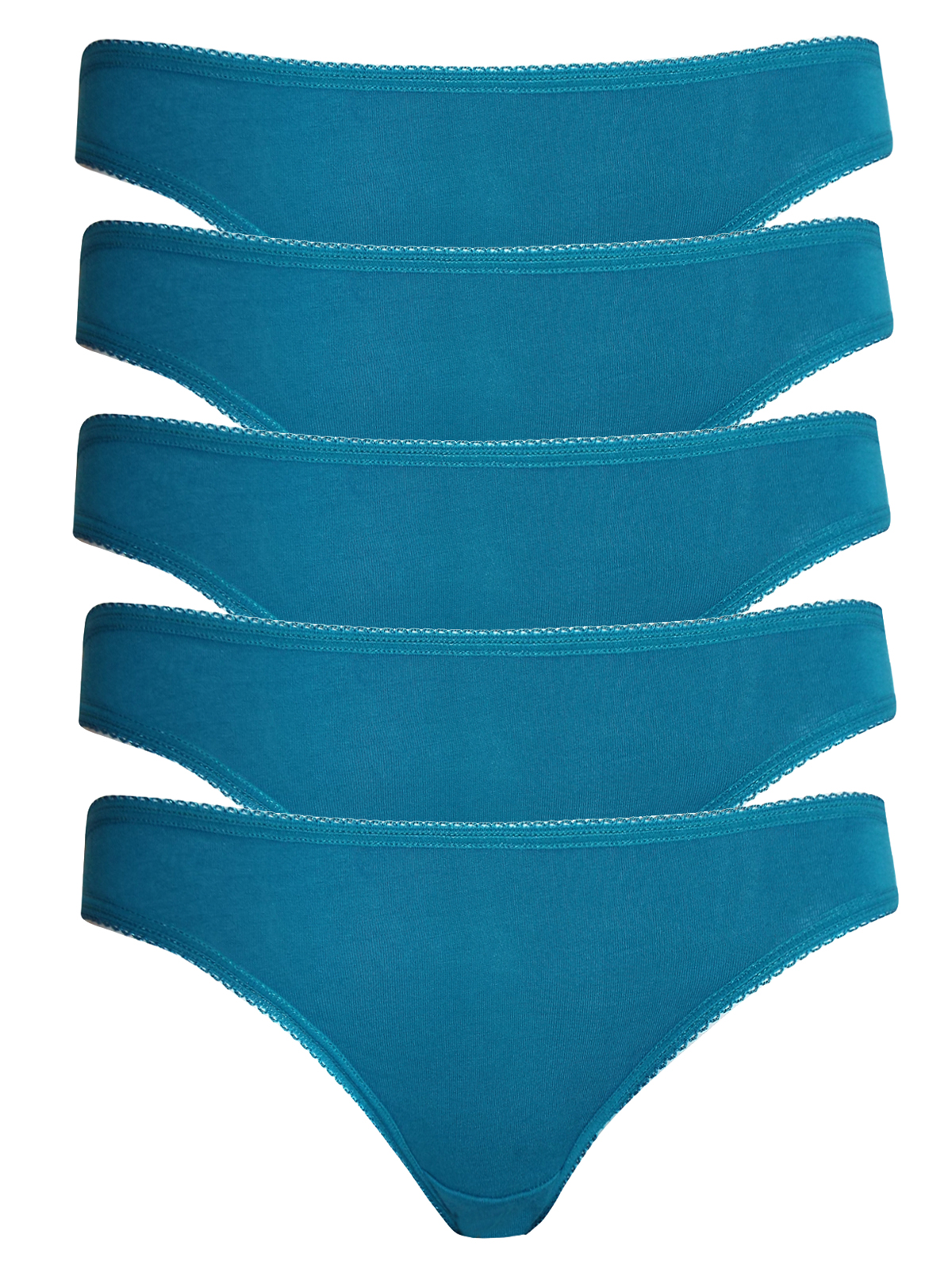 Marks and Spencer M&5 TEAL 5Pack Cotton Rich Bikini Knickers