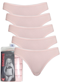 G3orge PINK 5-Pack Cotton Rich Bikini Knickers - Size 8 G3orge PINK 5-Pack Cotton Rich Bikini Knickers - Size 8