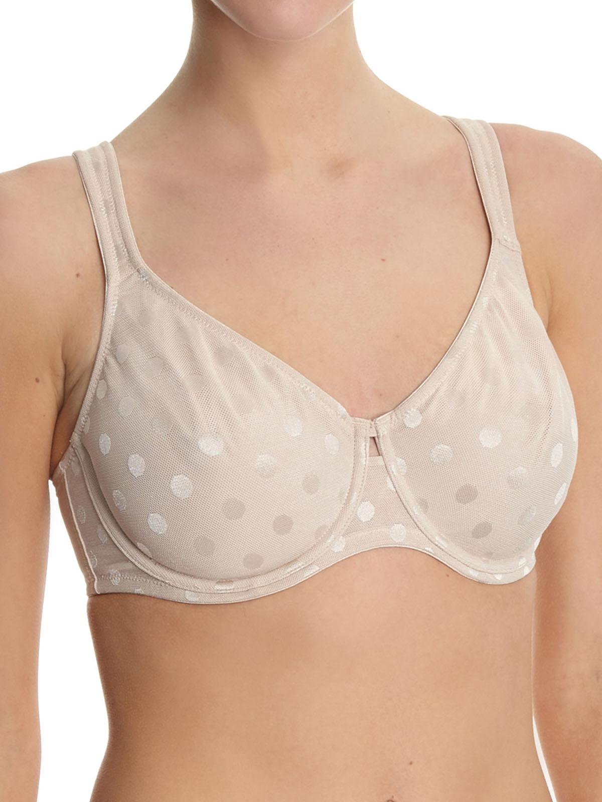 Dunn3s NUDE Spotted Underwired Full Cup Bra - Size 34 to 40 (D-DD-E-F)