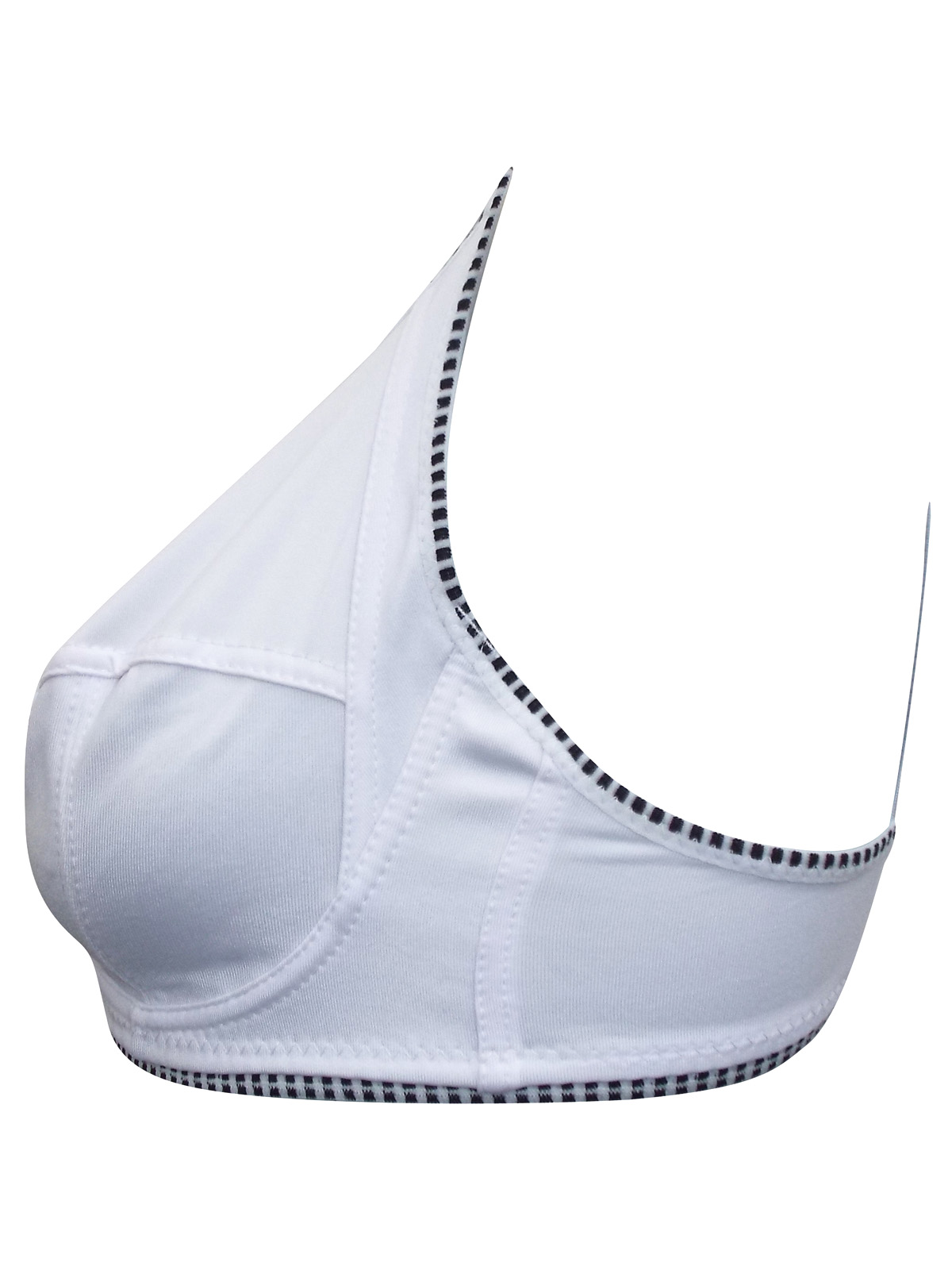 Hana - - Hana WHITE Contrast Trim Underwired Full Cup Bra - Size 42 to 52 (D  cup)