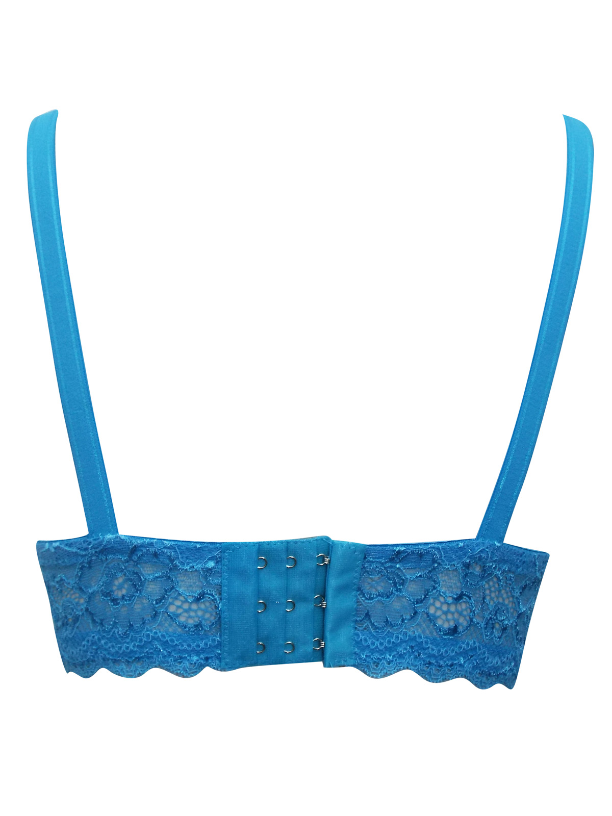 Hana Hana Sky Blue Floral Lace Padded And Wired Full Cup Bra Size