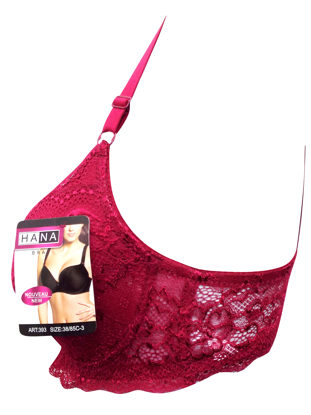 Hana Hana Cherry Floral Lace Padded And Wired Full Cup Bra Size 38 To 48 C Cup