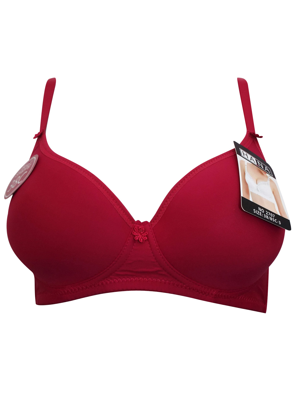 Hana - - Hana CHERRY Padded Full Cup T-Shirt Support Bra - Size 38 to 48 (C  cup)
