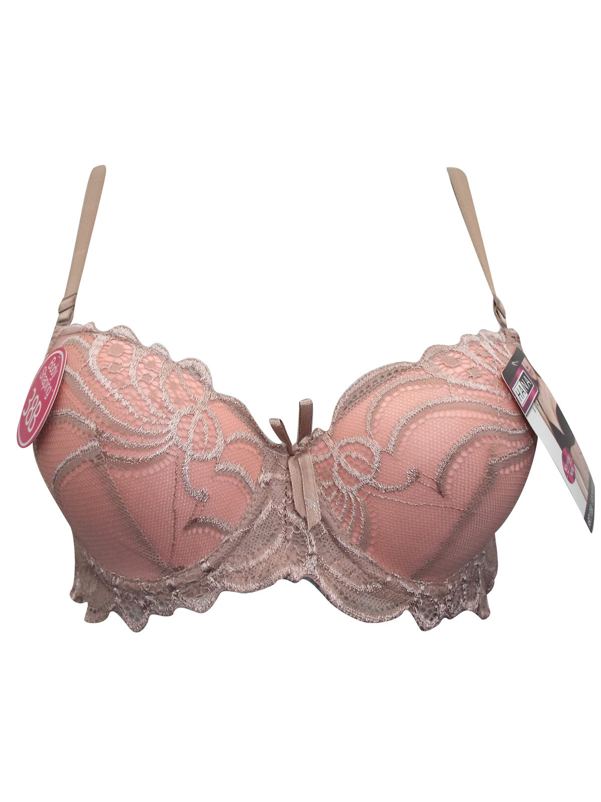 Hana - - Hana BLUSH Floral Lace Padded & Wired Body Shaping Multiway Bra -  Size 36 to 46