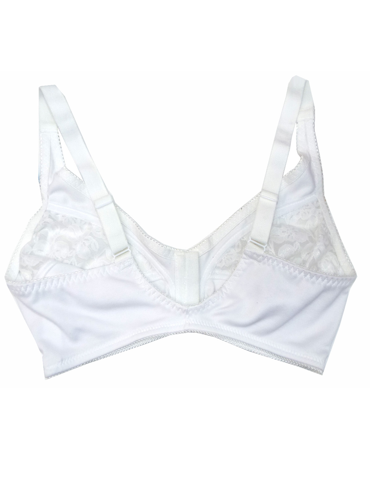 Naturana - - Naturana WHITE Lace Panelled Front Fastening Soft Cup Bra ...