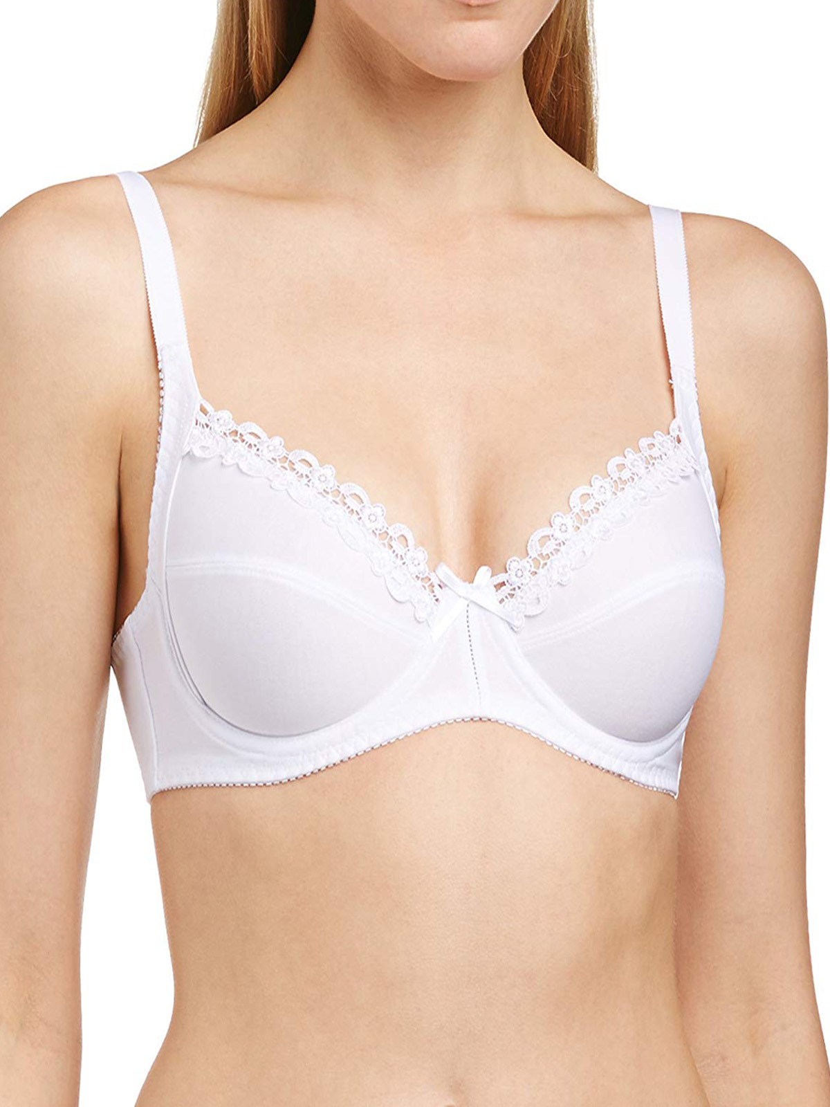 Naturana Naturana White Soft Cup Underwired Full Cup Bra Size 34 To 44 B C D Dd E