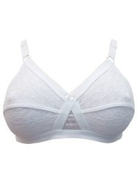 Naturana WHITE Lace Crossover Soft Cup Bra - Size 34 to 40 (B cup) Naturana WHITE Lace Crossover Soft Cup Bra - Size 34 to 40 (B cup)