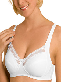 Naturana WHITE Soft Cup Non-Wired Full Cup Bra - Size 34 (B-D) Naturana WHITE Soft Cup Non-Wired Full Cup Bra - Size 34 (B-D)