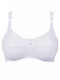 Naturana WHITE Non-Wired Soft Cup Bra - Size 36 (B cup) Naturana WHITE Non-Wired Soft Cup Bra - Size 36 (B cup)