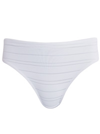 Trofé WHITE Moa Striped Low Rise Bikini Knickers - Size 10 and 12 (Small-Medium)
