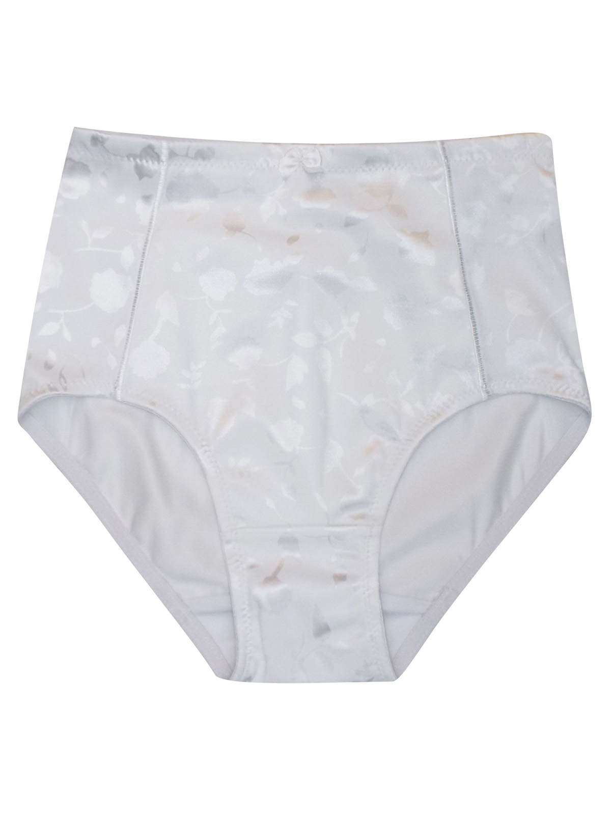 Trofe - - Trofé WHITE Jacquard Control Shaping Full Briefs - Size 10 to 20