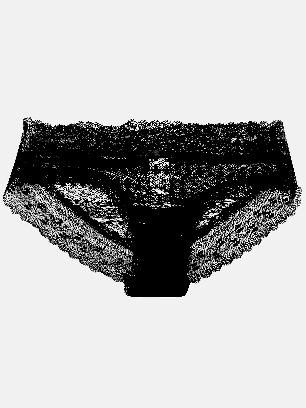 Wholesale Lingerie Spanish Brand Oysho Oysho BLACK Geo Lace Low 