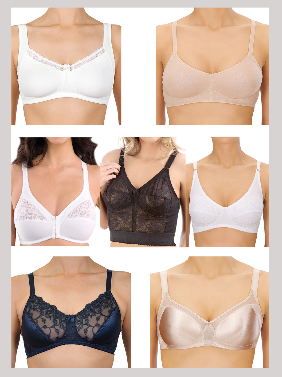 Naturana - - Naturana ASSORTED Soft Cup Non-Wired Bras - Size 34 to 40  (B-D-DD)