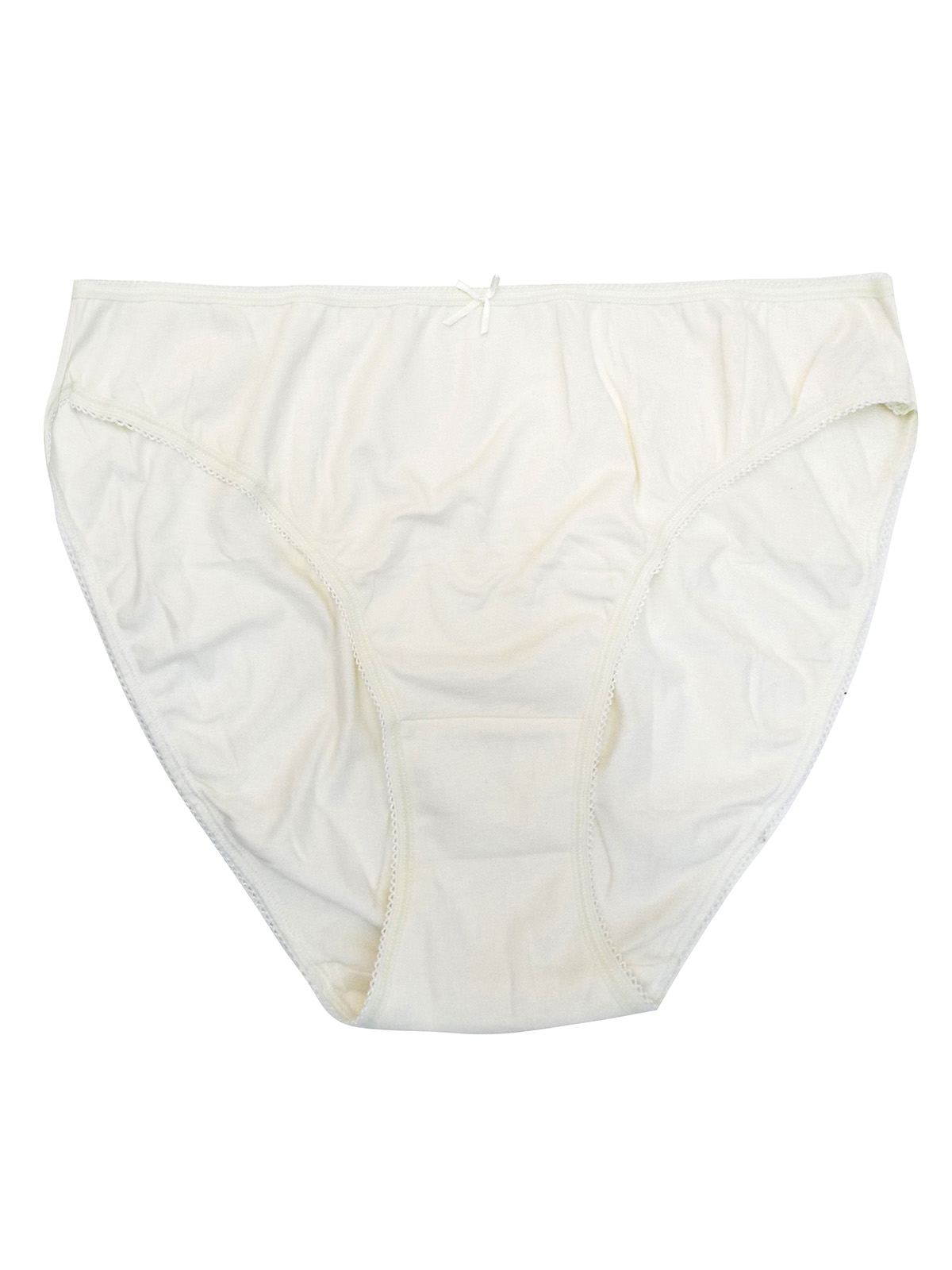 CREAM 5Pack Cotton Rich High Leg Knickers Plus