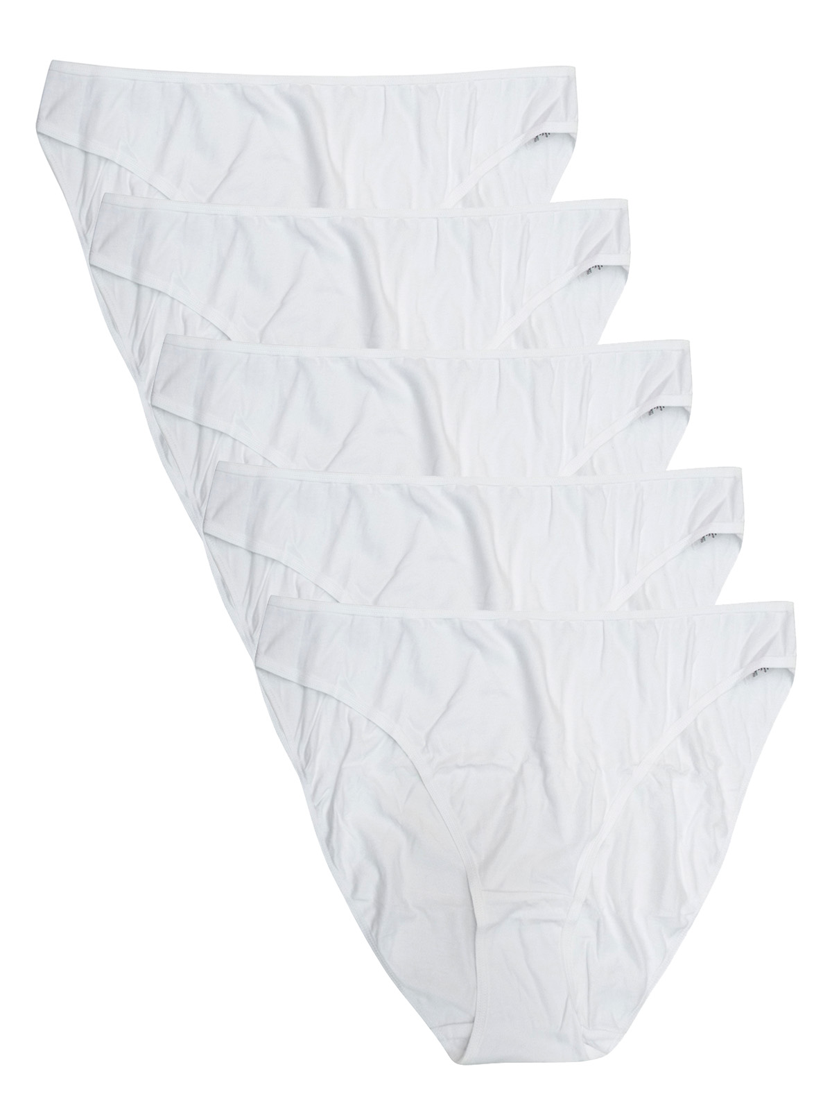 WHITE 5Pack No VPL High Leg Knickers Plus Size 18