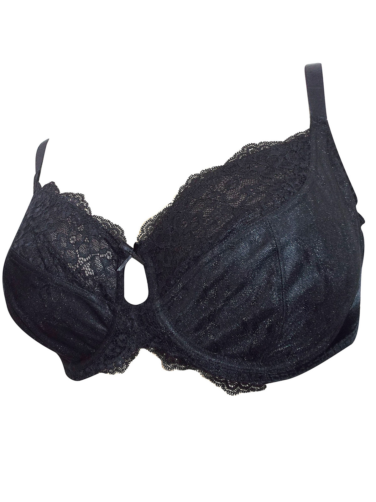 BLACK Floral Lace NonPadded Full Cup