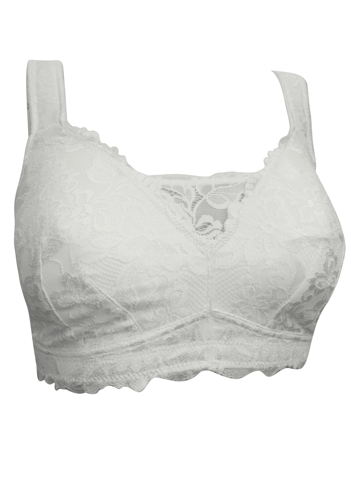 Ellos - - Ellos CREAM Floral Lace Total Support Full Cup Bra - Size 32 ...