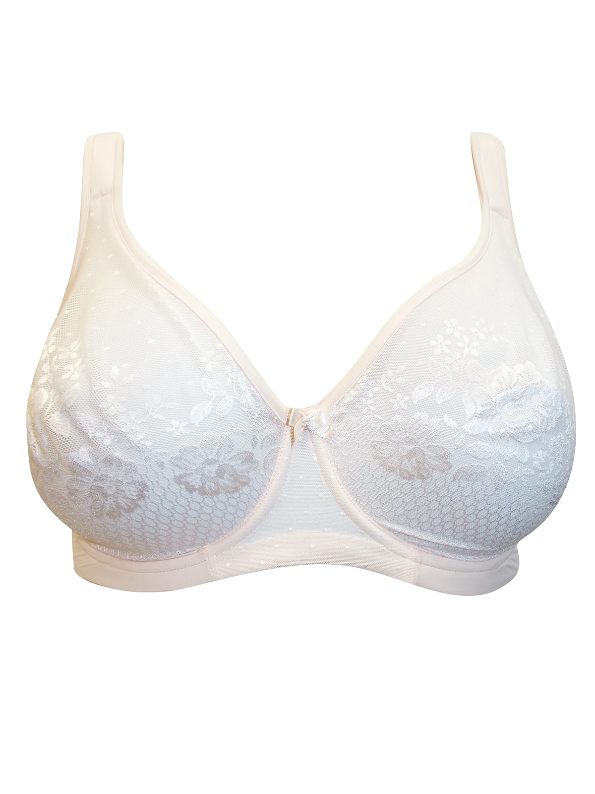 F&F F&F BLUSH Satin Jacquard Wired Full Cup Bra Size 34 (DDE)
