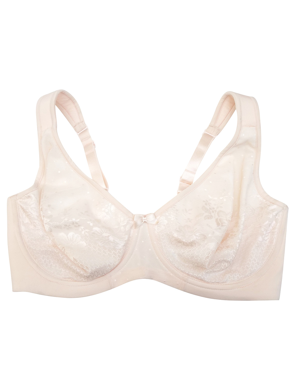 F&F - - F&F BLUSH Satin Jacquard Wired Full Cup Bra - Size 34 (DD-E)