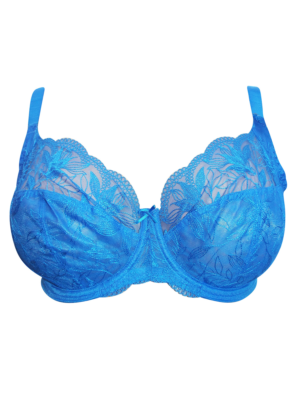 George - - G3ORGE BLUE Non-Padded Full Cup Embroidered Bra - Size