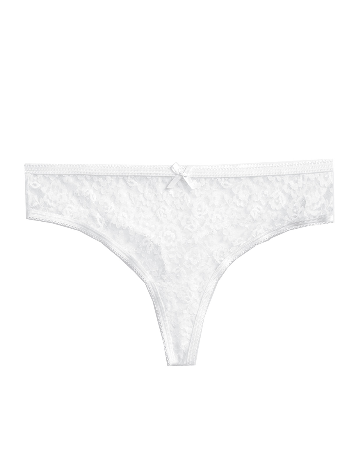 WHITE All Over Lace Thong - Size 8 to 20